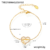 TXE218 - Golden Heart Cubic Zirconia Bracelet