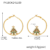 F418 - Golden Christmas Tree Earrings